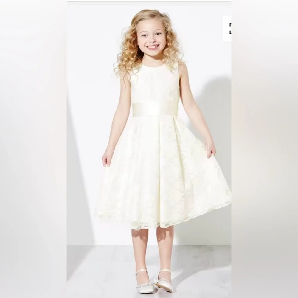 John Lewis Heirloom Collection Charlotte Lace Bridesmaid Dress, Ivory size 6
